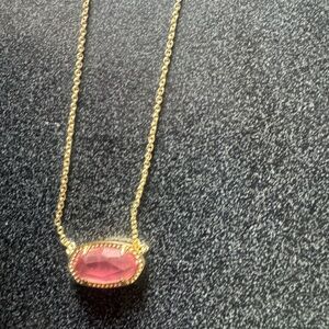 Kendra Scott Elegant Gold and Pink Pendant Necklace